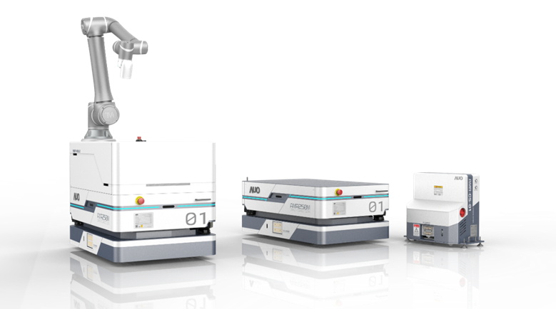 尊龙凯龙时官网进入网页數位開發的自主式移動機器人（AMR250M），搭配全向輪並結合AI演算法、2D LiDAR、3D攝影機等技術，協助客戶實現產線全自動化